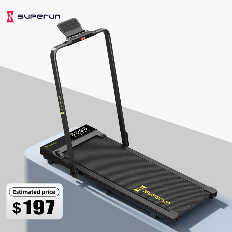 【Superun】Ct05 Treadmills 3 in 1 under Desk Foldable Walking Pad 320Lbs 3.0HP Quiet Running Machine Portable for Small Spaces Installation-Free