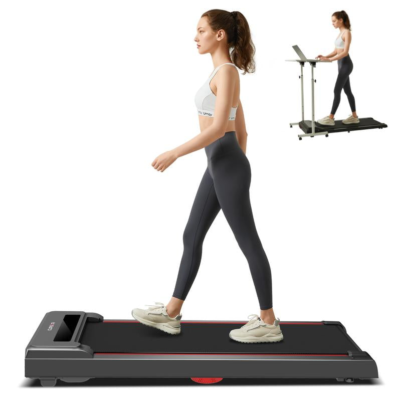 CURSOR FITNESS under Desk Treadmill, 2 in 1 Walkingpad, 2.5 HP Ultra Quiet Brushless Motor, 265 LBS Capacity for Home and Office Workout